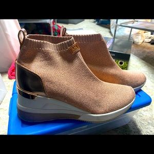 MK Wedge Bootie (Rose Gold)